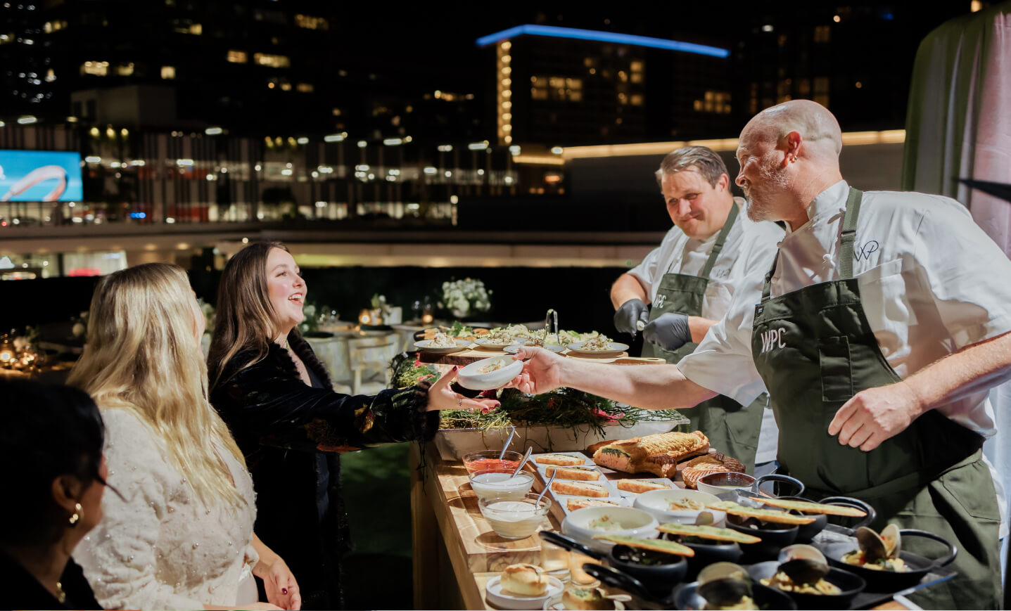 Wolfgang Puck Catering hospitality with a private chef
