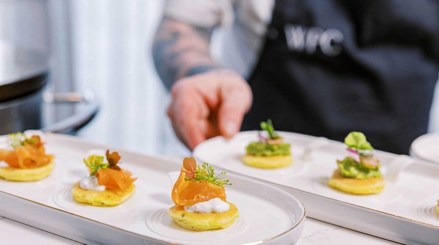 Wolfgang Puck Catering Spring Menu Plated Dessert
